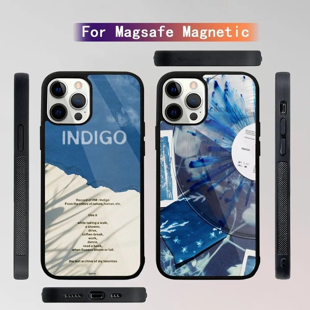 

RM INDIGO-S Phone Case For iPhone 15,14,13,12,11,Plus,Pro,Max Mini Magsafe Magnetic Wireless Charging