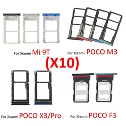 10 For Xiaomi POCO X3 F3 M3 Pro GT Phone SIM Chip SD Card Tray Holder Drawer Slot For POCO M3 F3 X3 Pro