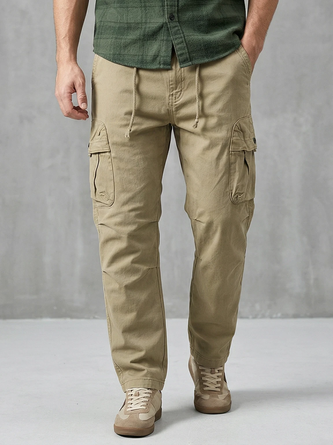 Frühling Sommer Herren Casual Mode Arbeitshosen Multi-Taschen Locker Sitzende Jugendliche Gerade Lange Hosen Herrenbekleidung Cargo