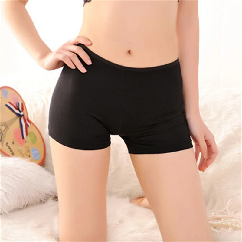 Women Soft Cotton Seamless Safety Short Pants Summer Under Skirt Shorts Ice Silk Breathable Short Tights Underwear