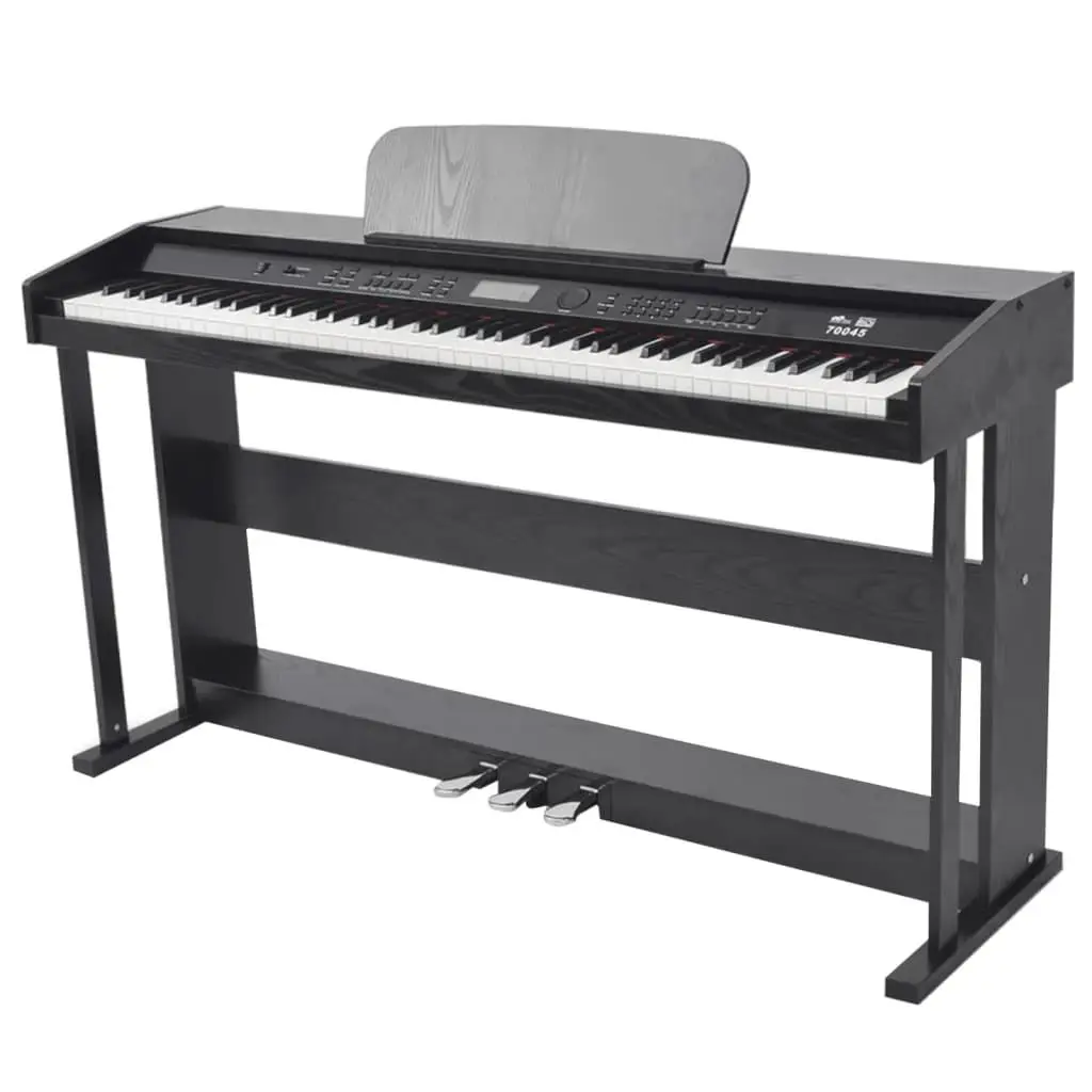 88-Key Digital Piano with Pedals - Elegant Black Melamine Finish - Perfect for Beginners & Professionals