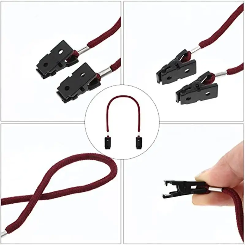 

P88A 6x Outdoor Wind Coiled Cord Rope Strap Hat Clip Retainer Fishing Keeper