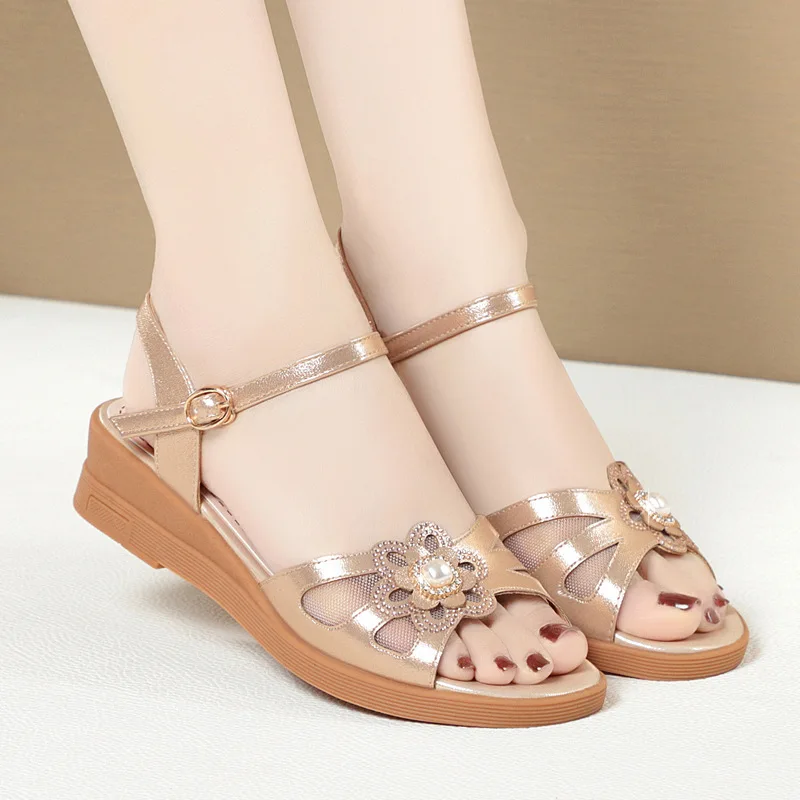 المرأة اللمحة تو الكعوب للسيدات حذاء الصيف الصنادل 2025 منصة عالية الكعب الفاخرة صناديل للنساء فستان موضة شبكة الصنادل #3