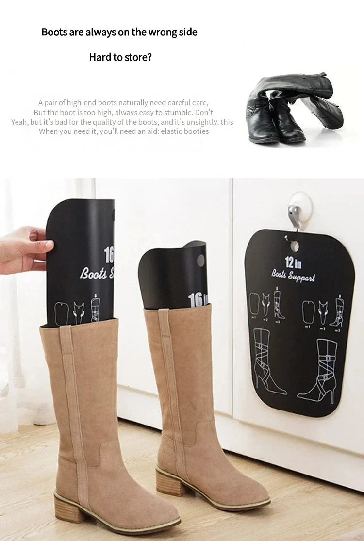 2 Stück Stiefelformer-Ständer, Formeinsätze, hohe Stiefelstütze, halten Stiefel in Röhrenform, für Damen und Herren, Kunststoff-Stiefelstütze für lange Stiefel – Detail 2