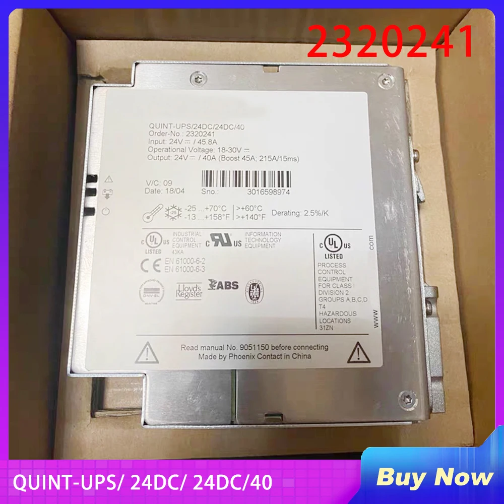 

2320241 For Phoenix Uninterruptible Power Supply QUINT-UPS/ 24DC/ 24DC/40