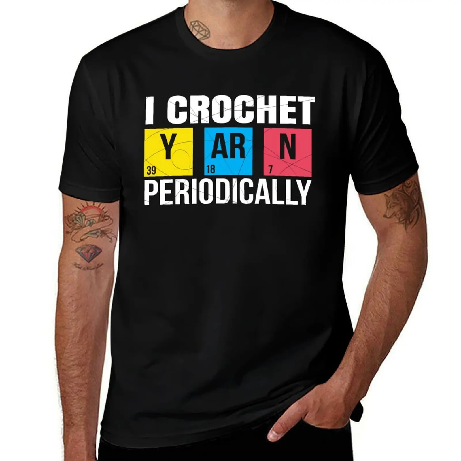 I Crochet Yarn Periodically T-Shirt Soft Cotton Print T-Shirt