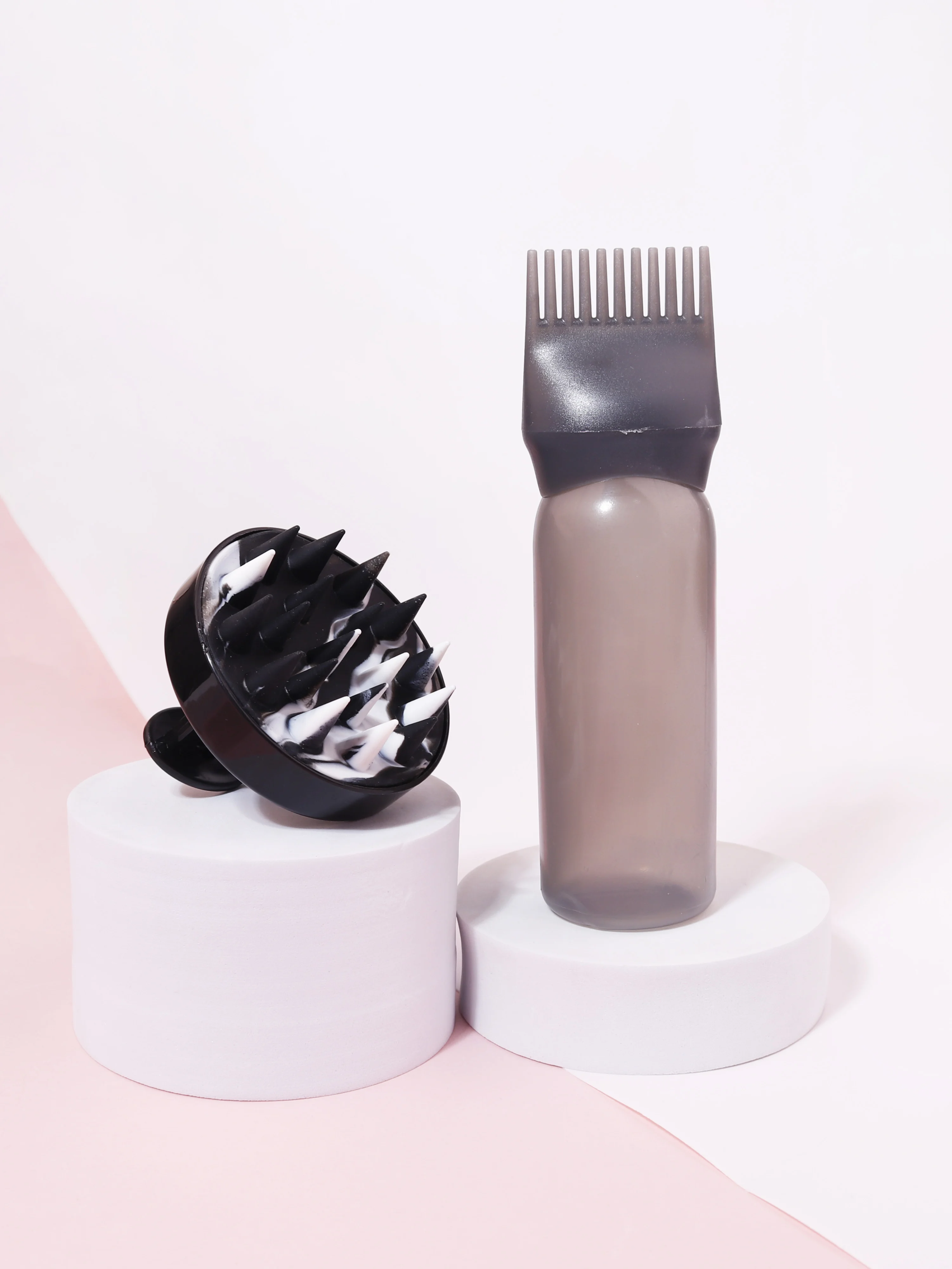 

2PCS/shampoo brush set, root comb applicator, soft silicone comb, scalp massage and exfoliating, home salon