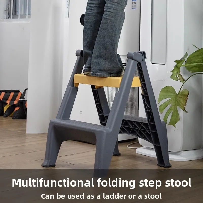 Home Kitchen Furniture Folding Car Wash Stool Two Step Stools Anti Slip Special Climbing High Low Ladder Stool Step Ladders
