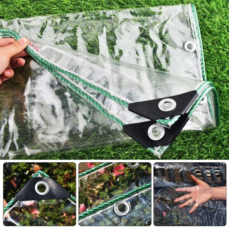 

0,35/0,55 мм прозрачная водонепроницаемая ткань из ПВХ, балконная беседка, непромокаемый брезент, чехол для растений, водонепроницаемый тент для домашних животных