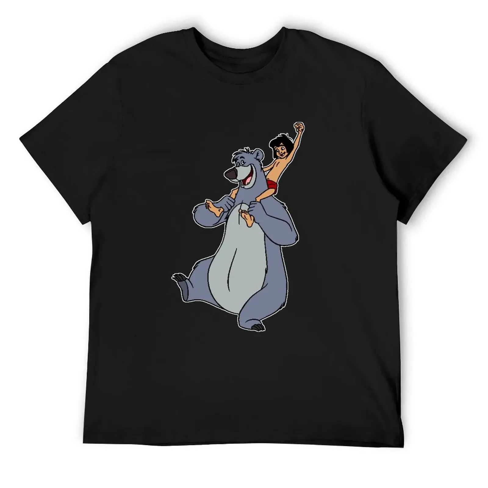 Baloo & Mowgli T-Shirt anime figures graphic tee shirt graphic shirts men t shirts high quality