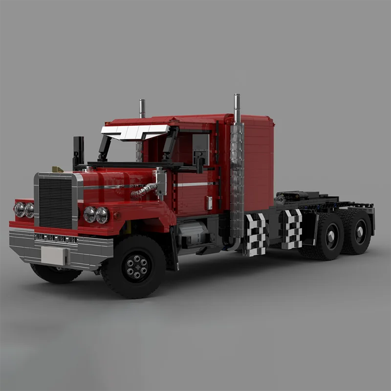 

New 2025 Transport Truck Trailer Classic Drive Traction Truck Model Children's Toy Christmas Gift Technology Building Blocks