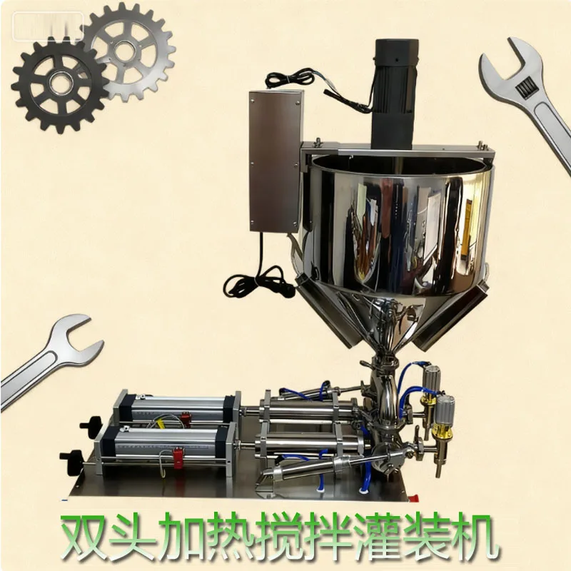 

Полуавтоматическая машина для наполнения насосом с двойной головкой для меда, арахисового масла, вязкого лосьона с крышкой, бальзама, крема, паста, изготовленное стекло