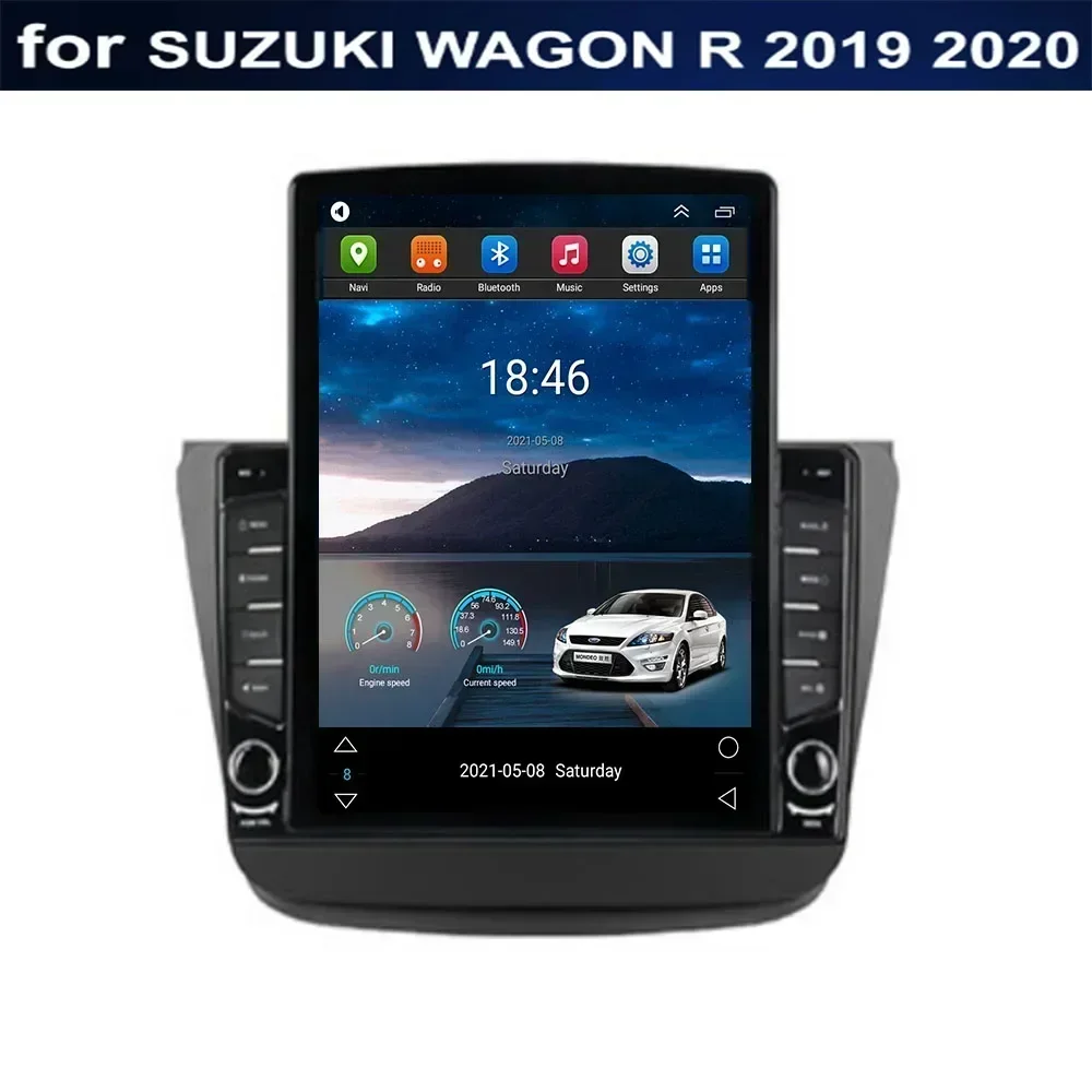 For Tesla Style 2 Din Android 13 Car Radio For Suzuki Wagon R 2019-2035 Multimedia Video Player GPS Stereo Carplay RDS Camera