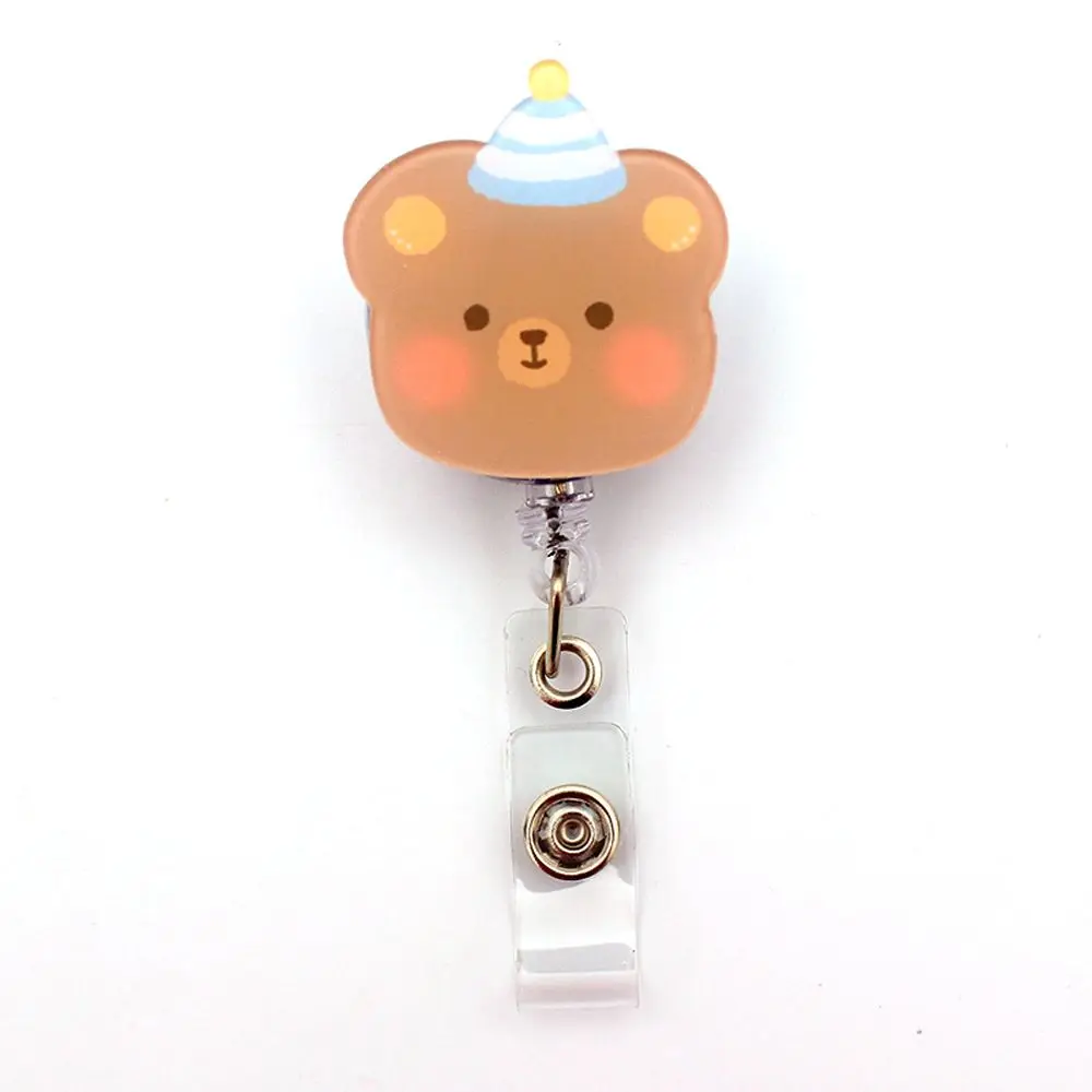 

Reel Clip Name Tag School Supplies Bear Nurse Doctor Retractable Badge Reel Name Card Holder ID Card Clips Badge Holder