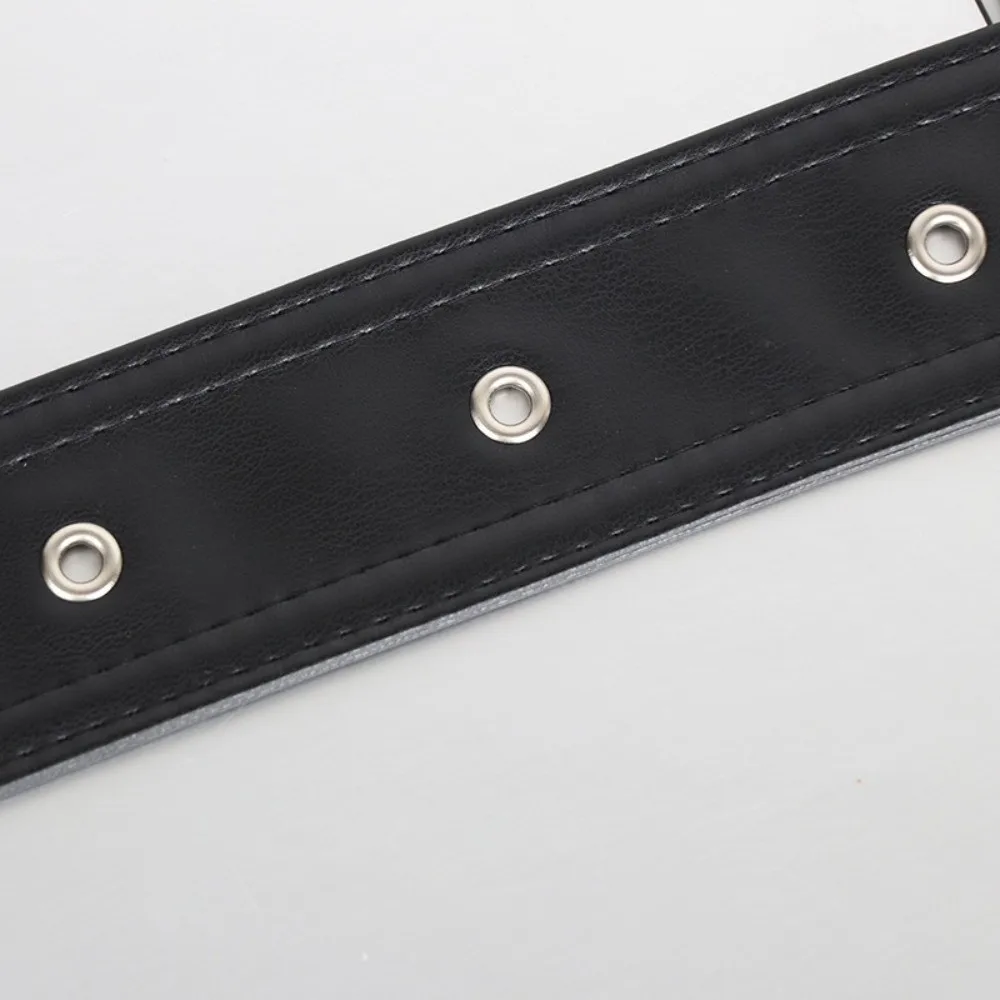 Trendy Versatile Waist Belt PU Leather Black Replacement Belt Soft Adjustable Overcoat Belt Overcoat Use