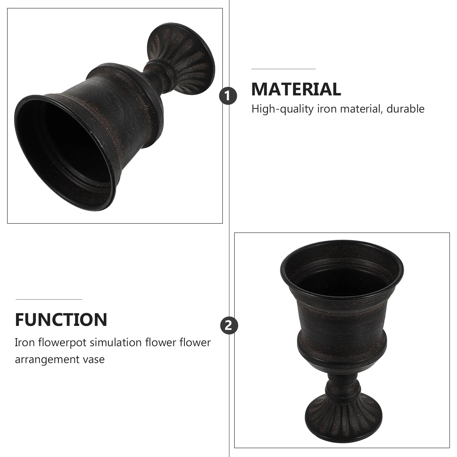 1Pcs Iron Art Flower Vase Rustproof Metal Flower Pot Home Desktop Decoration Wedding Table Centerpiece Floral Arrangement