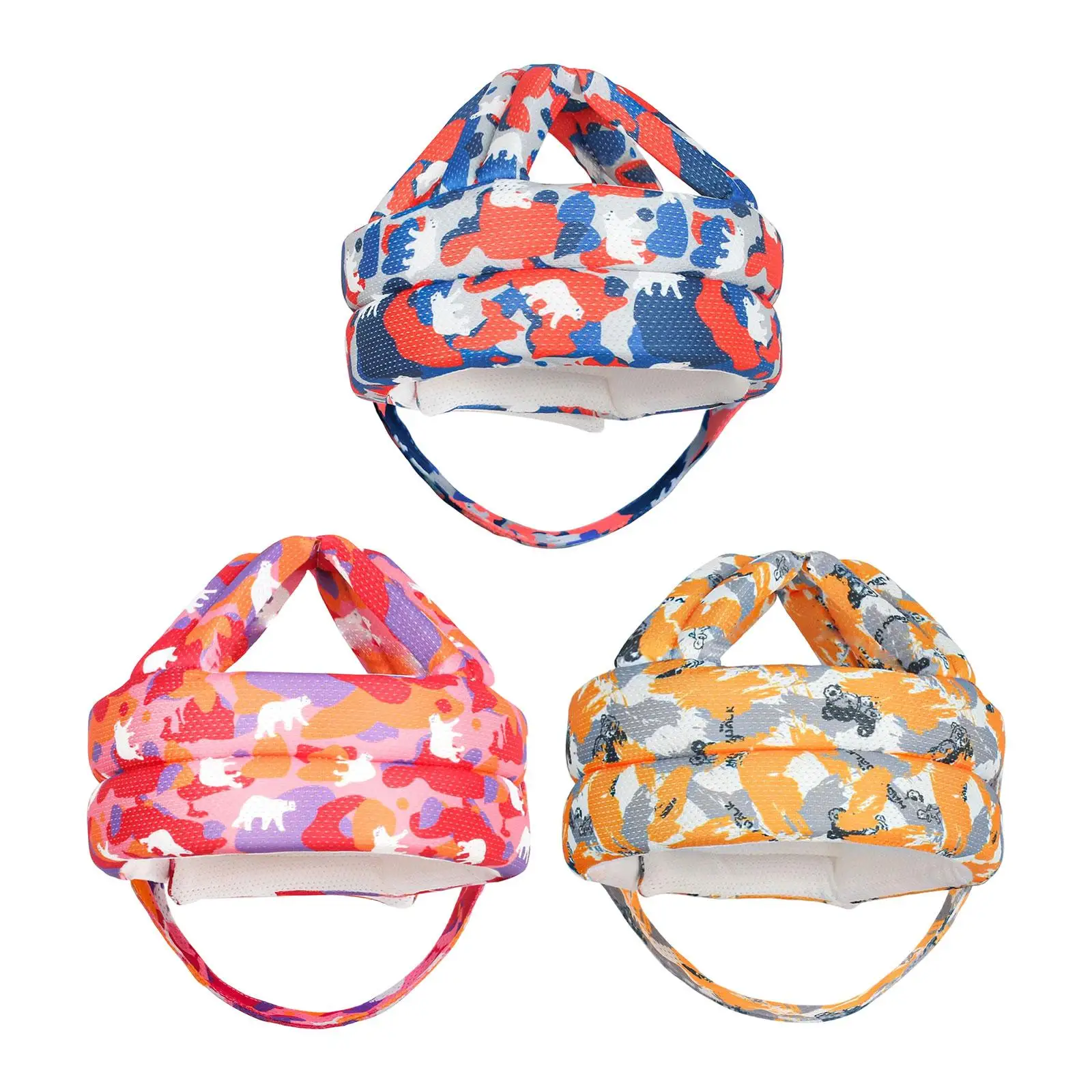 Infant Protective Helmet Mesh Polyurethane Sponge Head Cushion Anti Fall Cap Adjustable Toddler Safety for Crawling Walking
