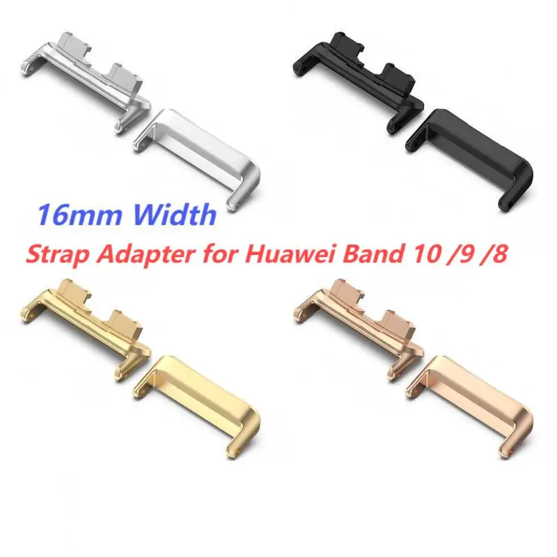 1 par adaptador para huawei banda 10 9 8 pulseira conector pulseira de aço inoxidável 316l band8 band9 acessórios substituição