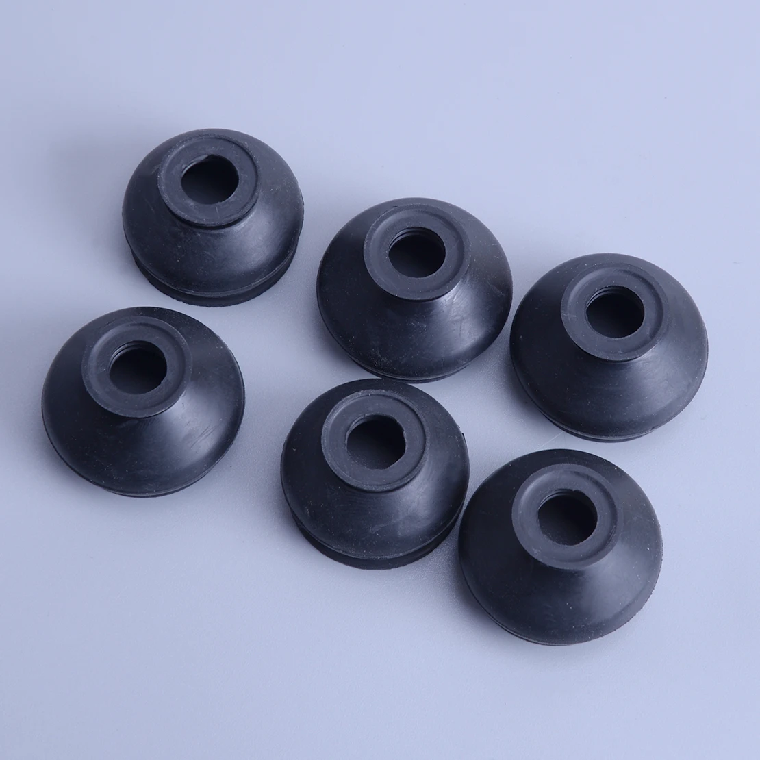 Universal 6ชิ้น/เซ็ต Tie Rod End Ball Joint Dust รองเท้า Cover Gaiters ยางสีดำ