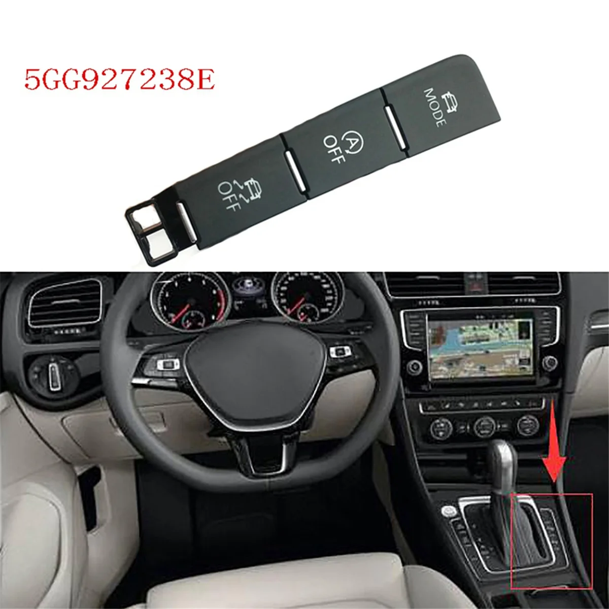 For VW Golf 7 MK7 ESP OFF Mode Driving Pattern Switch Cable 5GG927238E Hill Assist Radar Driving Switch Button Model SET