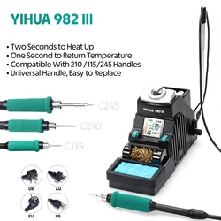 YIHUA 982-III C115 C210 C245 Soldering Iron Precision Soldering Station  Control Temperature Welding Rework Station
