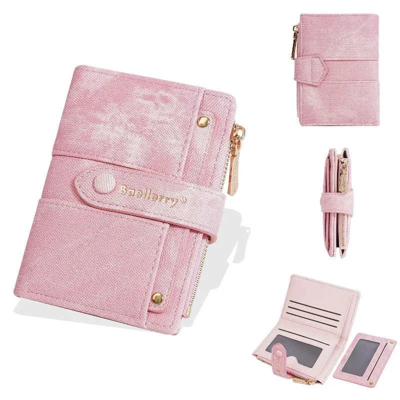 Baellerry New Canvas Ladies Wallets Large Capacity Holder Photo Bank Card Credit Card Driver's Storage Bag