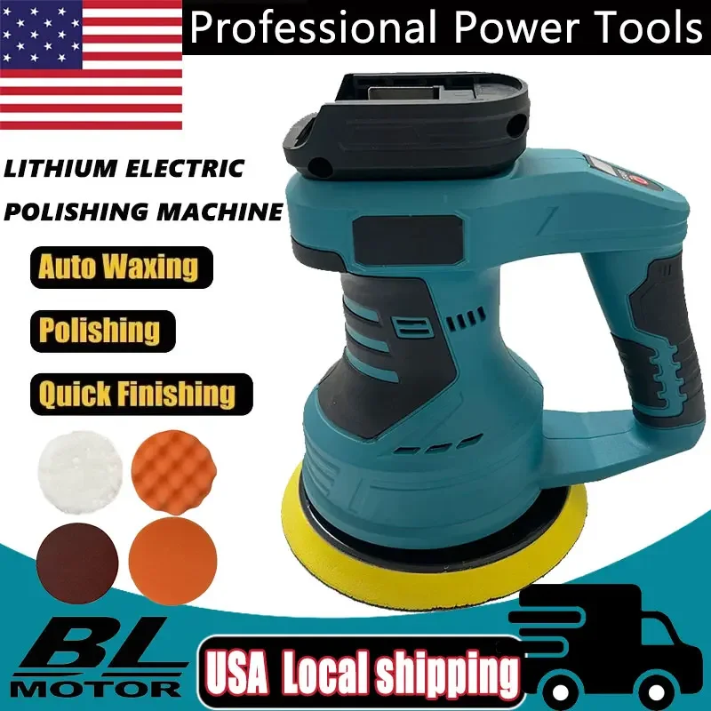 

8 Gears Cordless Polisher Rechargeable Car Buffer Polisher Machine Electric Rotary Tool Fit Makita 18V Battery