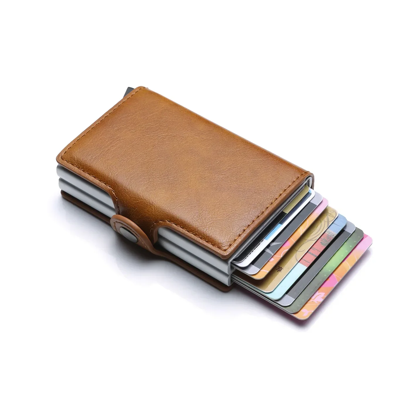 Rfid Men Card Wallets Free Name Engraving Carbon Fiber Slim Mini Wallet 12-14 Card Holders Small Money Bag Male Purses image 5