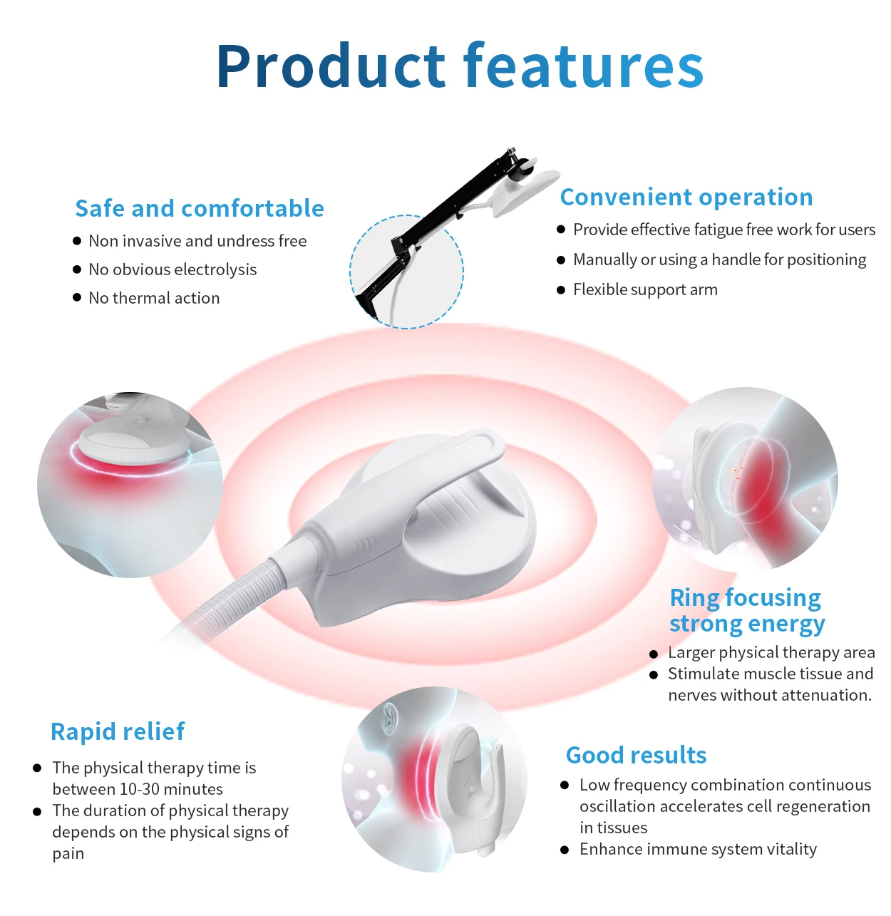 Magnetic Therapy Stimulator, Electromagnetic Therapy Machine, Pulsed Field Magnetic Therapy Instrument for Pain Relief