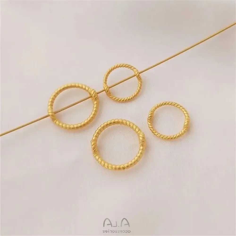 

Vietnamese Strong Gold Placer Bead Ring Round Thread Bead Ring Handmade Diy Bracelet Jewelry Bead Ring Accessories K054