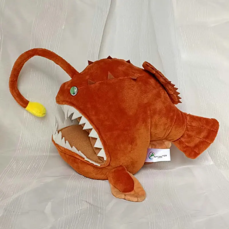 New Original Soft Realistic Lantern Fish Plush Toy Simulation Monkfish Lophiiformes Ocean Animal Doll Birthday Gift For Kids