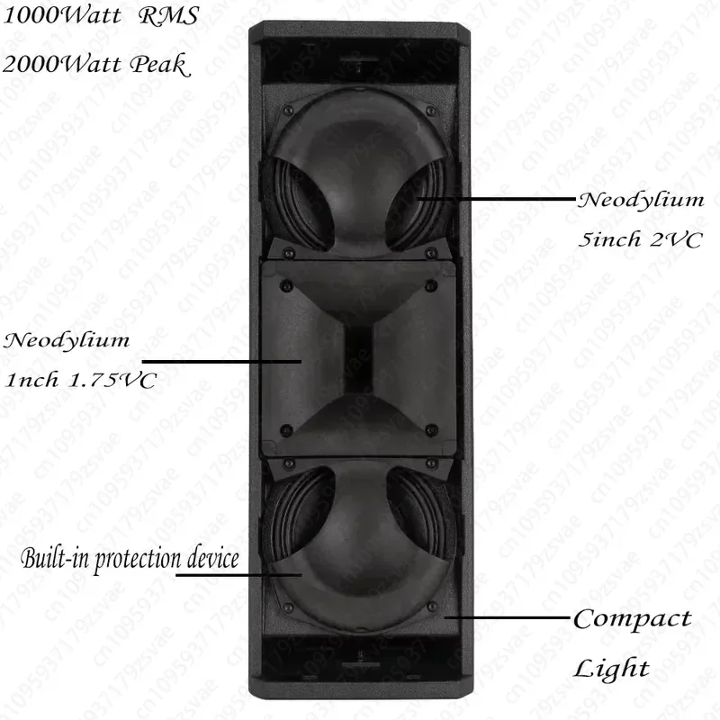 TT515A Active Audio Speaker Compact Small Frame with Large Capacity Neodymium Magnet Driver 8 Ohm Impedance Metal Housing