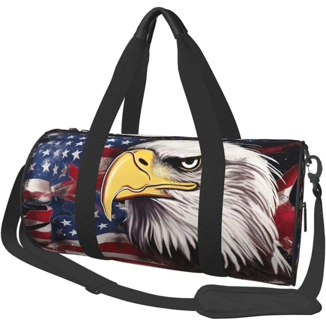 

Сумки-дафлы с изображением американского флага и орла для женщин и мужчин, складные дорожные сумки для путешествий на самолете, на выходные, на ночь