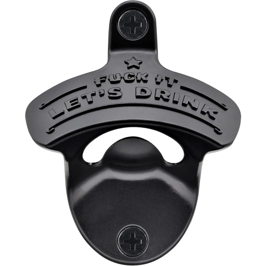 

Fy Bottle Opener Wall Mounted Black Wall Mount Beer Opener Rustproof for Table Post