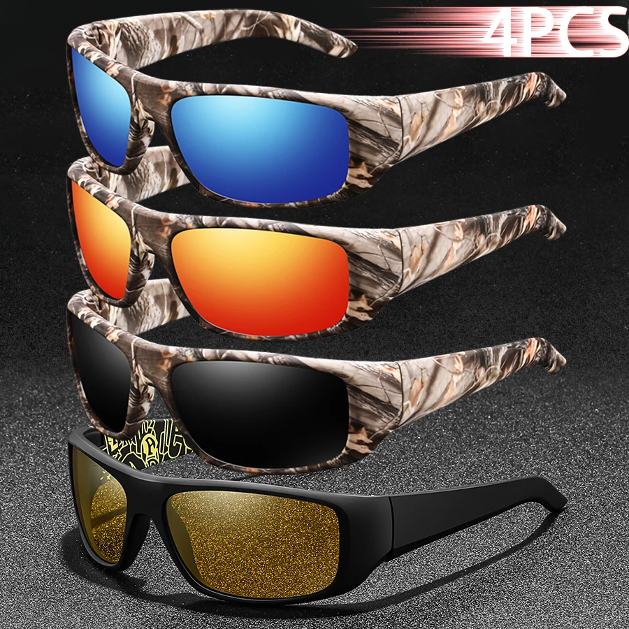 

4 шт. модные винтажные солнцезащитные очки с классическим узором для рыбалки, вождения, велоспорта, спорта, для мужчин и женщин, для альпинизма, восхождений, походов