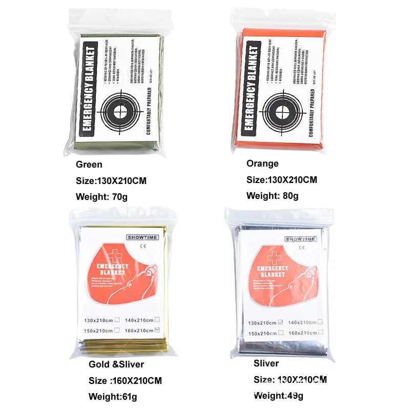 Outdoor Survival Notfall Erste Hilfe Isolierdecke, Erste-Hilfe-Decke, Überlebensdecke, Campingzelt, Reise-Rettungsdecke