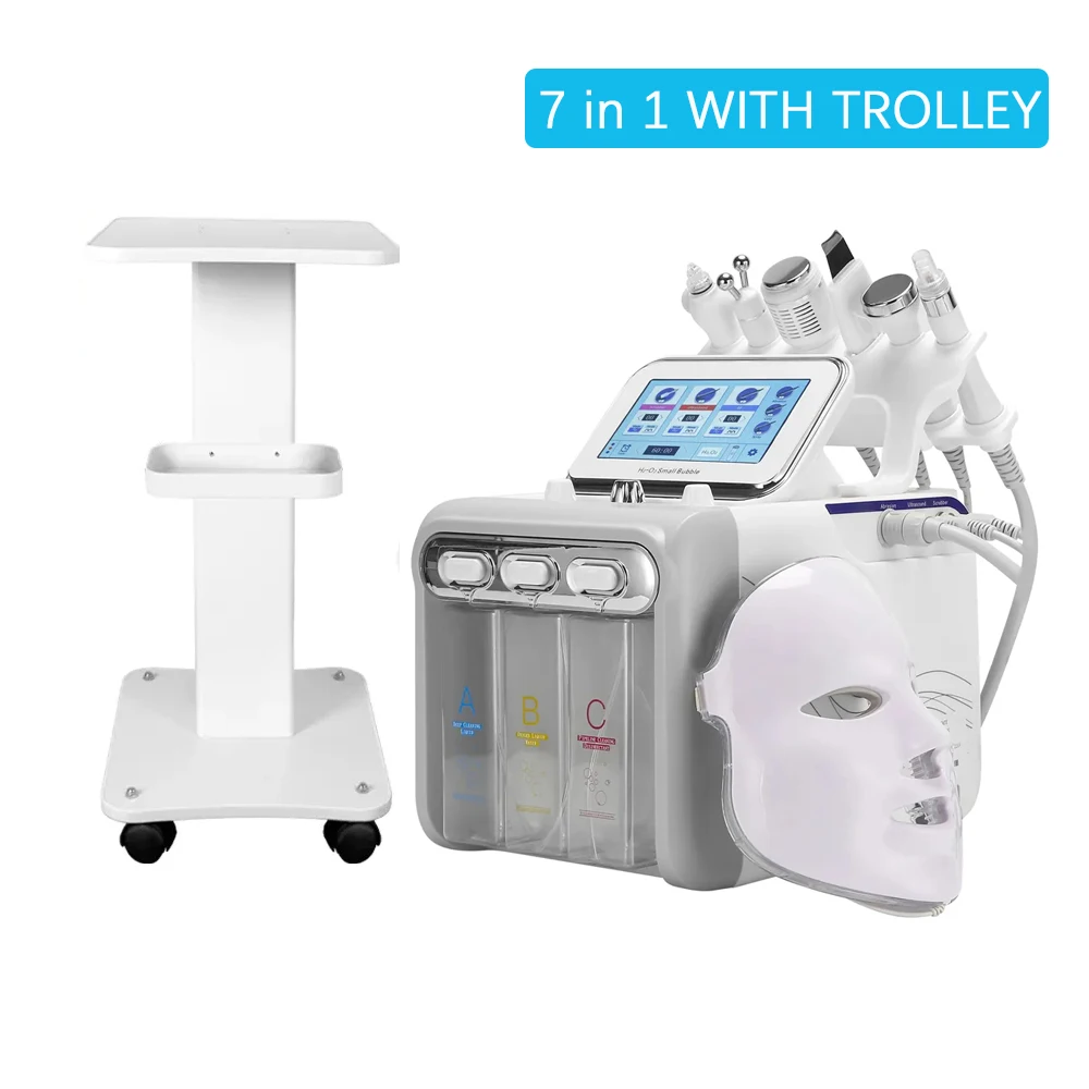 H202 Hydrogen Oxygen Small Bubble Beauty Machine Microdermabrasion Aqua Device Deep Cleansing Face Skin  Spa Trolley