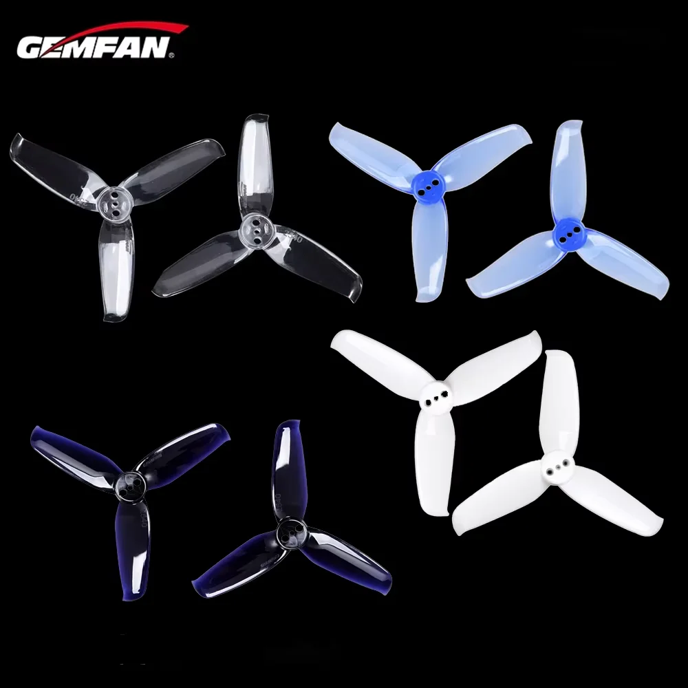 4 أزواج من المروحة GEMFAN Flash 2540 2.5x4 2.5 بوصة 3-Paddle مع فتحة تركيب 1.5 مم لطائرة بدون طيار FPV حرة