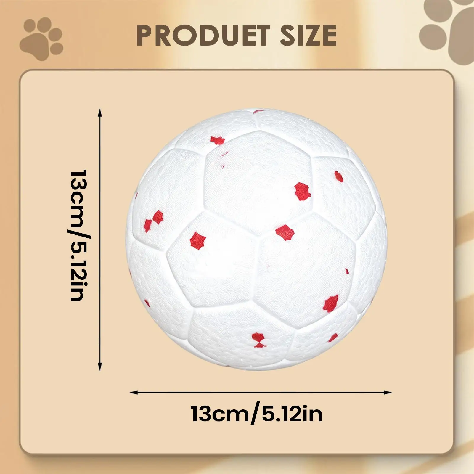 Dog Soccer Ball Toy Teeth Cleaning Interactive Companion Chewers Toy Soccer Ball For Living Room Balcony Yard Garden Camping view 6