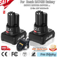 For Bosch 12V 8.0Ah Li-ion BAT420 Replacement Battery for Bosch BAT411 BAT412 BAT413 BAT414 12V Battery Cordless Power Tools
