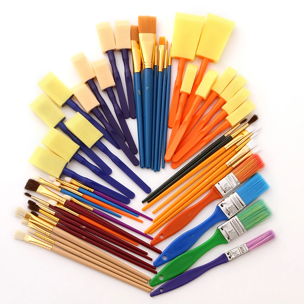 

1Set Painting Brush Set Practical Art Supplies Drawing Tools for Varnish Watercolor Oil