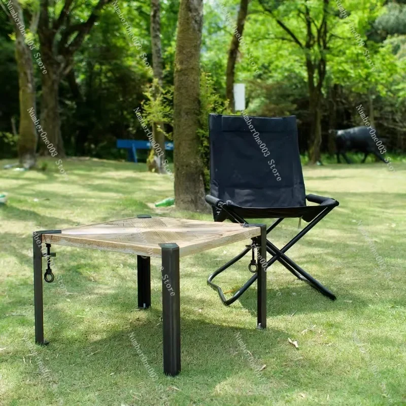 

Outdoor Metal Table Legs Bracket – Iron DIY Detachable Support for Camping Tables and Desks