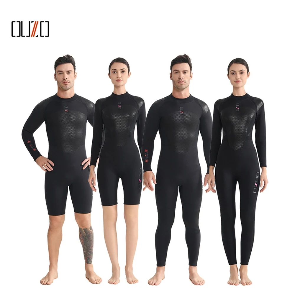 Neoprene 3MM Men Women Wetsuit Jacket Scuba Diving Suit Surf Snorkeling Underwater Spearfishing Fishing Kitesurf Equipment