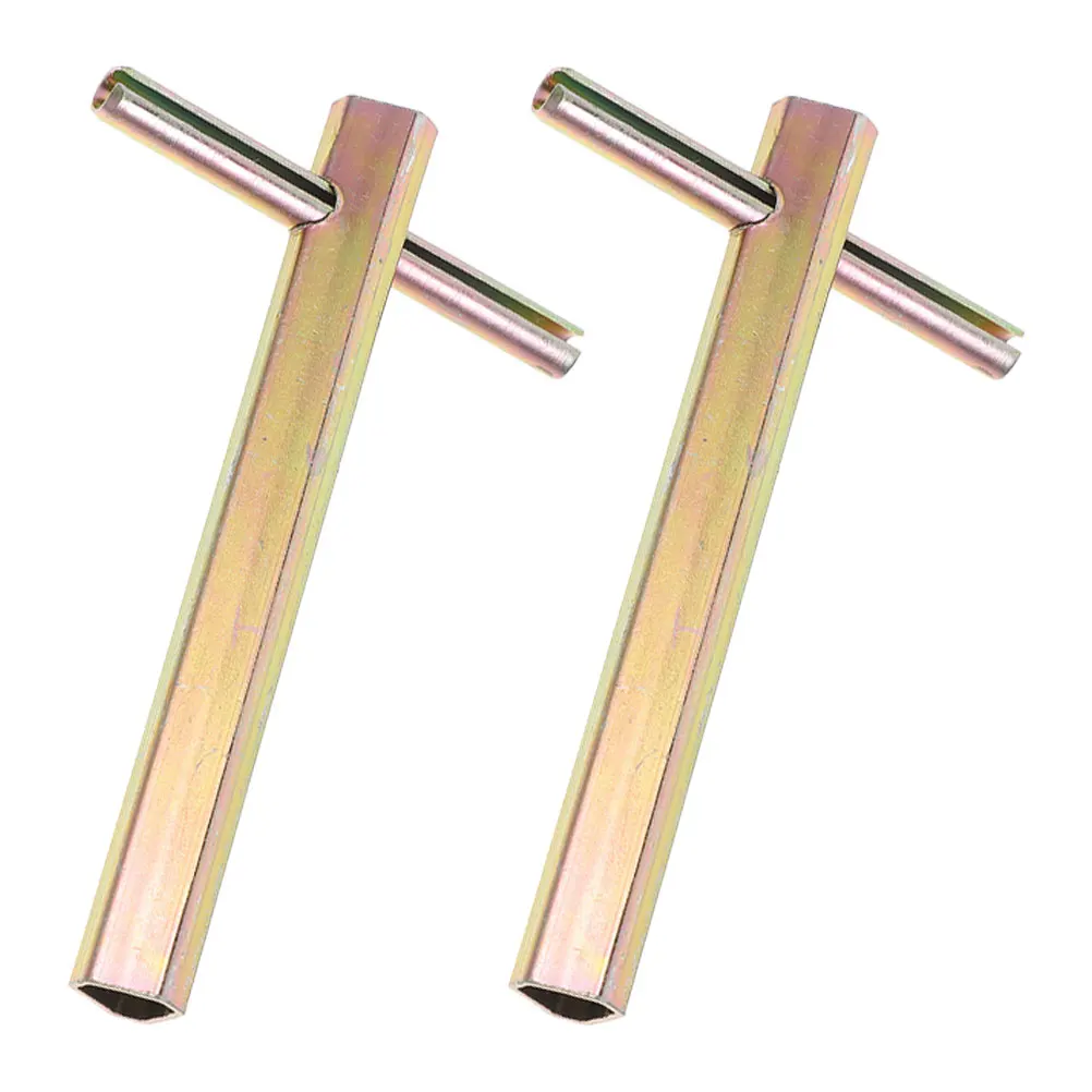 

2pcs Elevator Door Spanner Triangle Wrench Key Galvanized Iron Triangle Wrench Key Lock Emergency Compatible Extended