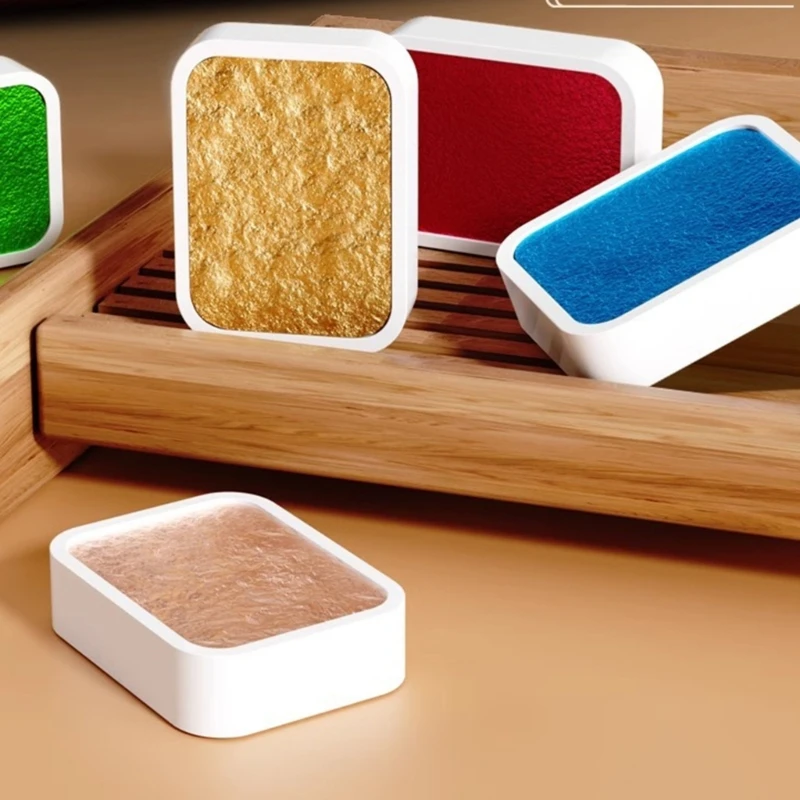 Set pittura ad acquerello a pigmenti solidi da 60 colori Forniture per pittura ad acquerello a pigmenti perlescenti per