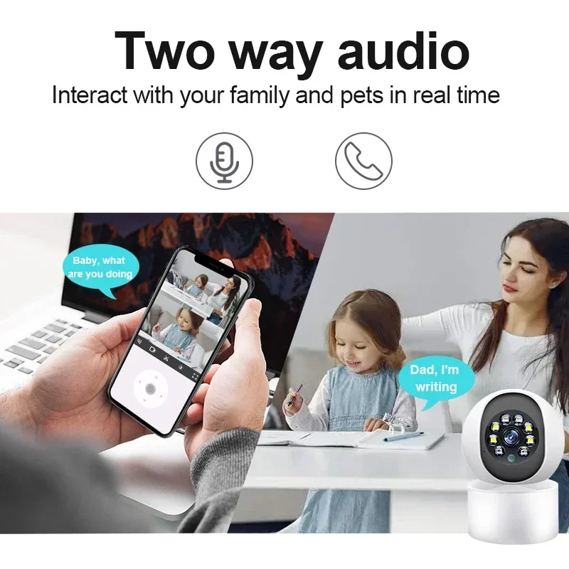 3MP Wifi PTZ Camera Y610A 360° Home Security Auto Tracking Human Detection Two-way Audio Wireless IP Camera Baby Monitor