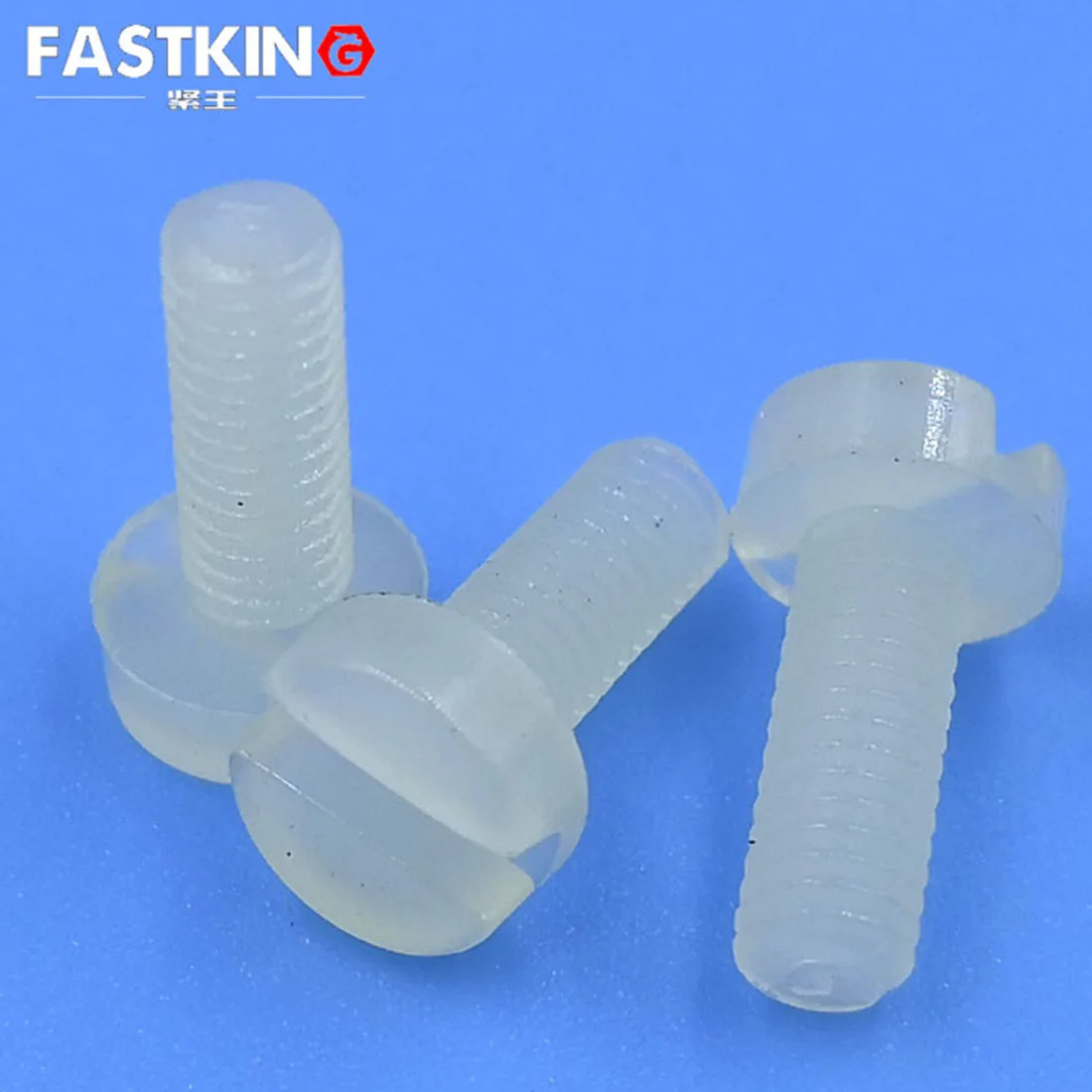 50 Stück M2 M3 M4 Kunststoff-Schlitzschrauben mit Flachkopf aus Polyamid Nylon PA66, Kunststoffschrauben und -muttern, Kunststoffbolzen