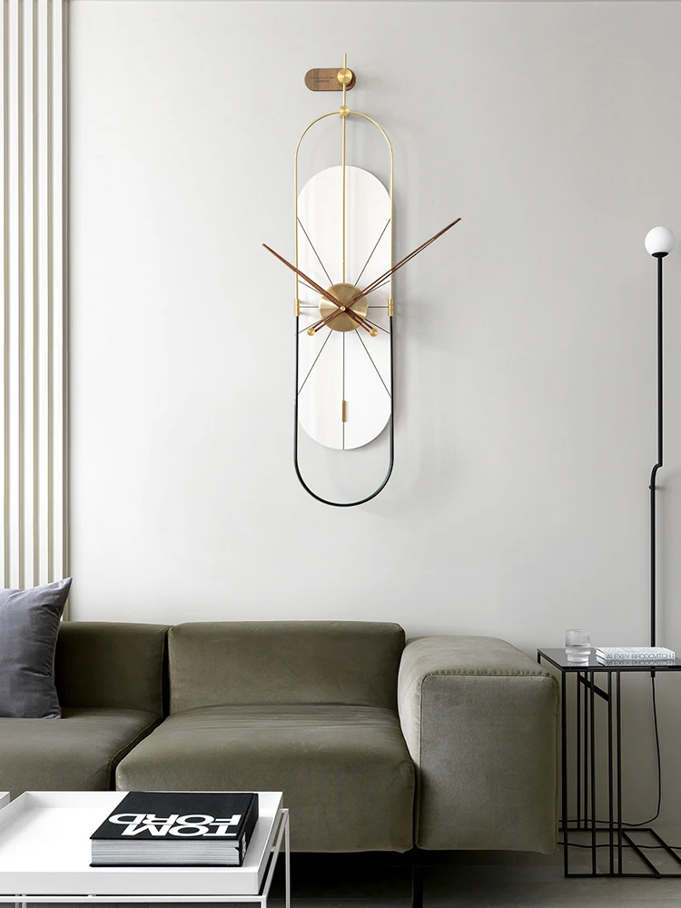 Clock, clock, wall, living room, large-sized, creative, simple, modern, atmospheric, internet famous, and high-end feeling