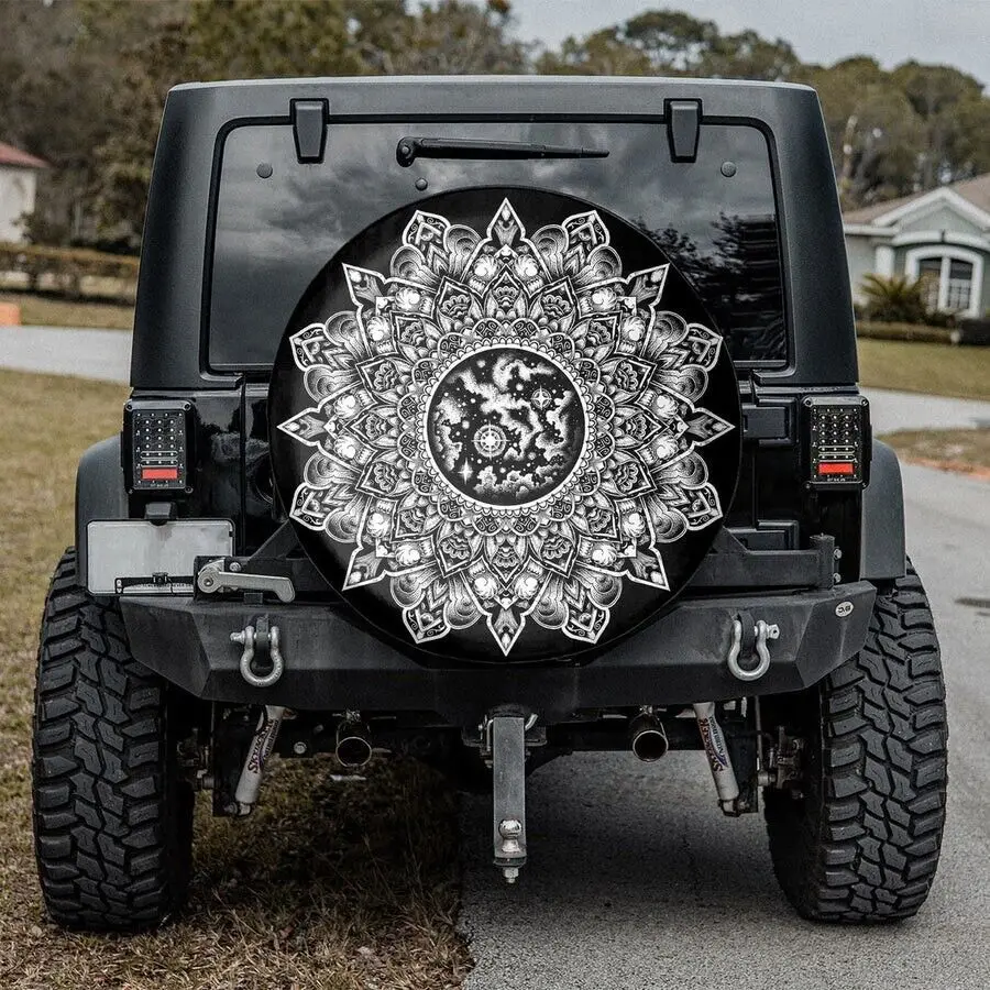 

Universe Mandala Pattern RV Spare Tire Cover Dust-Proof Camping Gift Camper