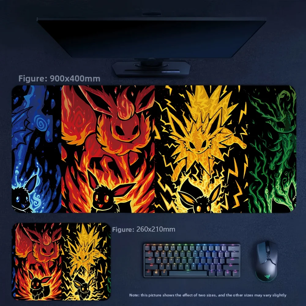 Creative Large Size Table Mat Cartoon Anime Pokémon Series Leather Mouse Pad Non-slip and Dirt-resistant Wrist Guard Writing Pad